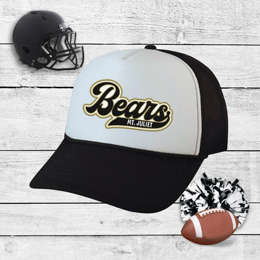 Bears Faux Chenille Patch BW
